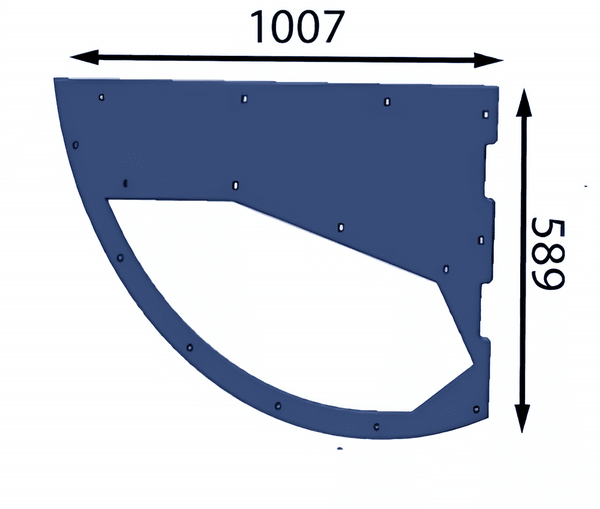 1007x589x8 mm Verschleißblech für Eschlböck ®