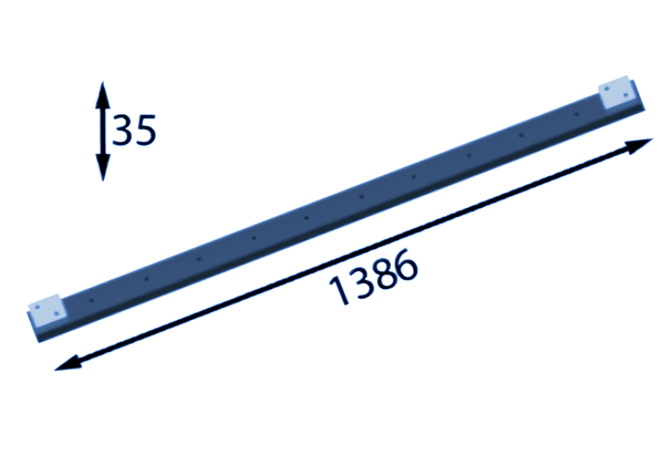 1386x60x35 mm Gegenmesser-Segmentbasis für Eschlböck ®