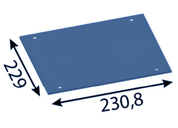 230x229 mm Blasrohrende-Wechselplatte für Heizohack®