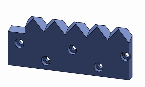 435x180x30 mm Gegenmesser für Vecoplan ® Links