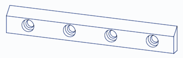 444x65x24 mm Keil für Rotormesser für Eldan FG