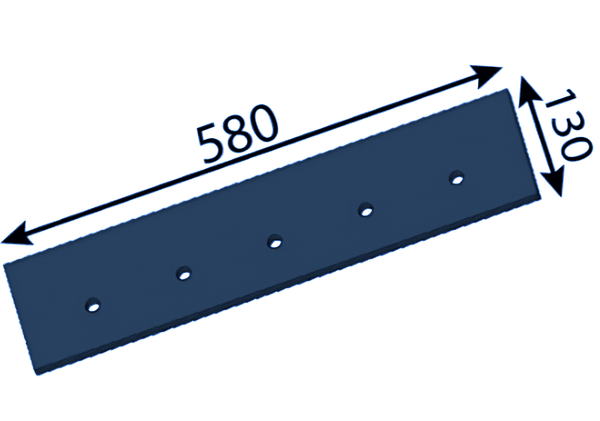 580x130x6 mm Lüfterflügel-Wechselplatte für Bruks ®