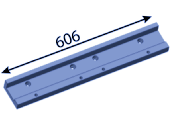 606 mm Grundplatte für oberes Gegenmesser für Kesla ®