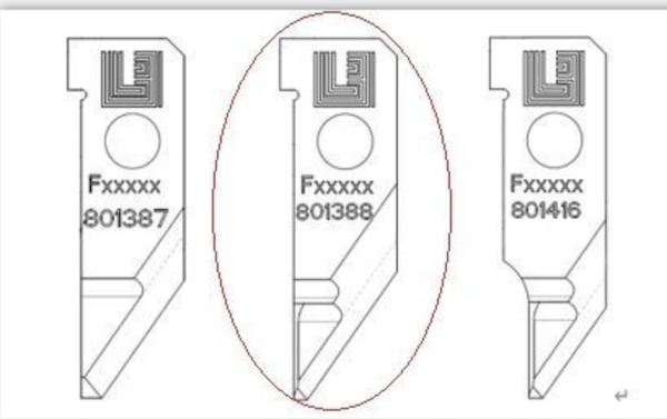 Kundenspezifische Klinge für Lectra ® 801387